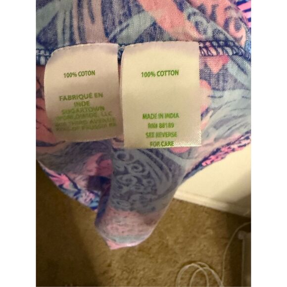 NWT Lilly Pulitzer Pineapple Print Mini Dress Blue Tropic Down Low Size Large - Picture 7 of 8